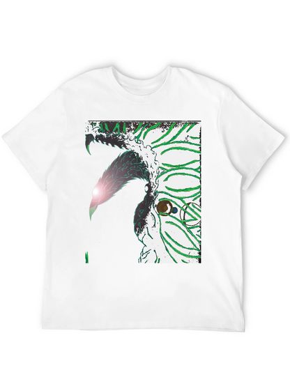 Abstract Graphic Print Black Crew Neck T-Shirt
