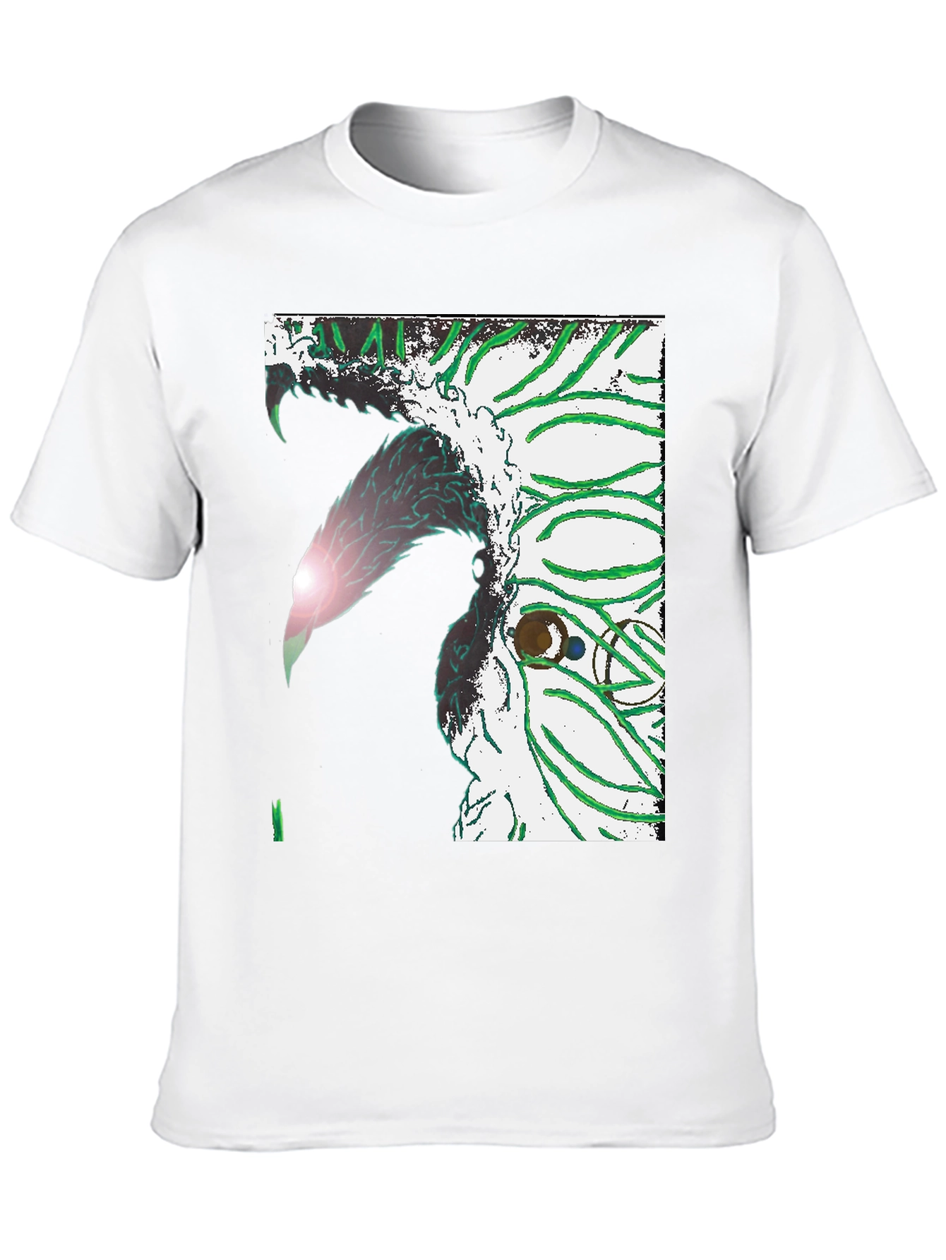 Abstract Graphic Print Black Crew Neck T-Shirt