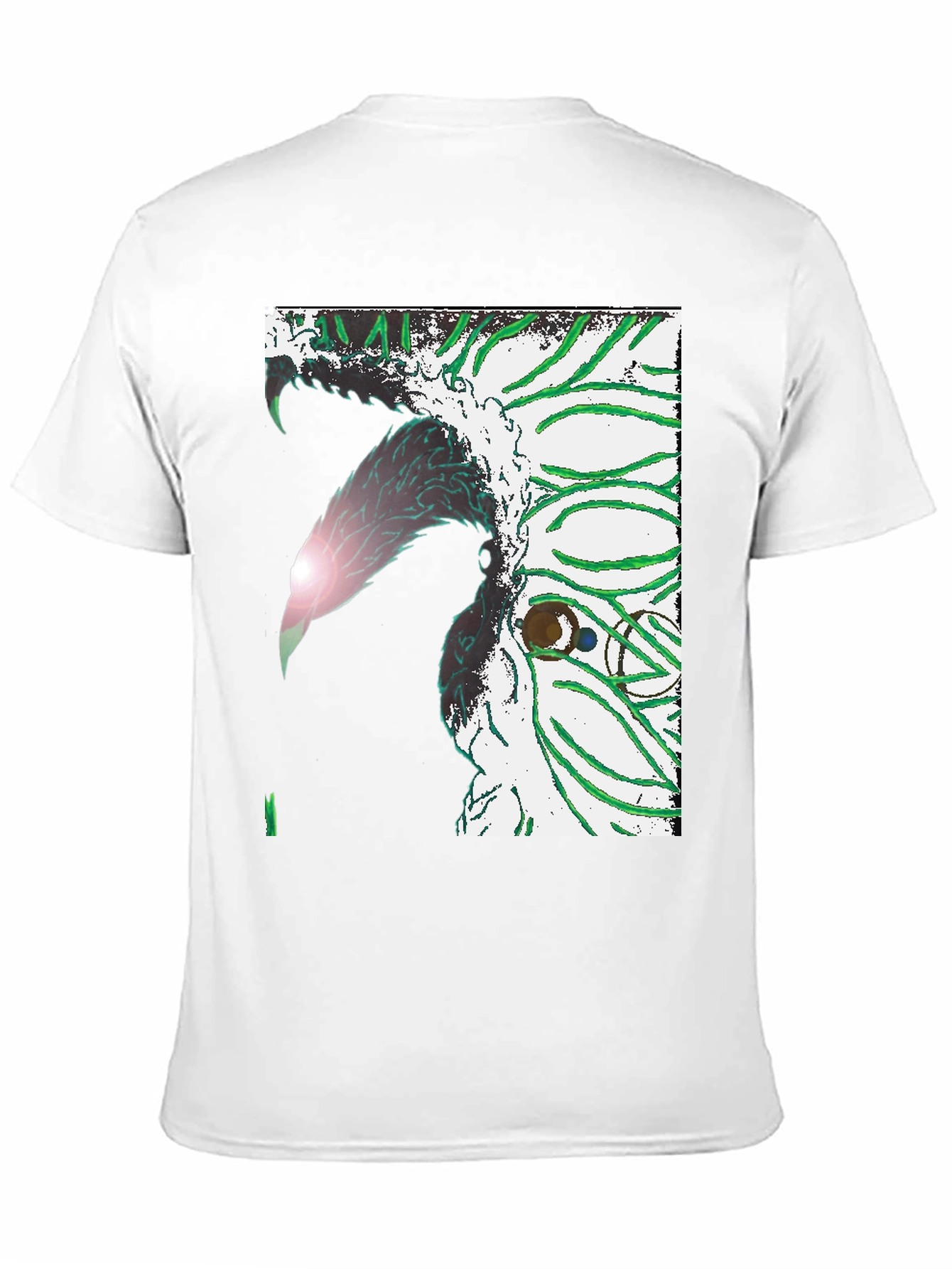 Abstract Graphic Print Black Crew Neck T-Shirt
