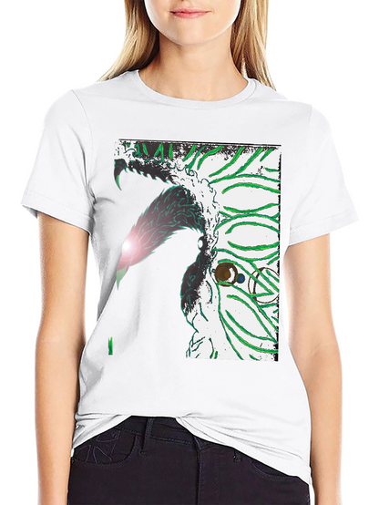 Abstract Graphic Print Black Crew Neck T-Shirt