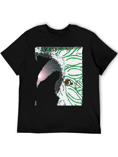 Abstract Graphic Print Black Crew Neck T-Shirt