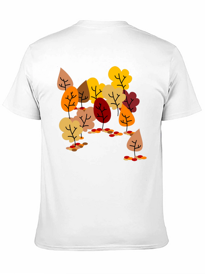 Autumn Leaves Graphic Tee - Nature Inspired Style