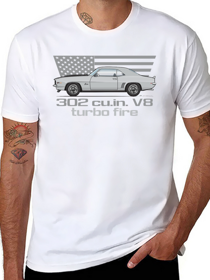 302 Turbo Fire Car Graphic T-Shirt