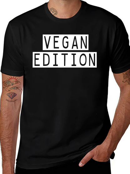 Vegan Edition Graphic Tee - Black Cotton T-Shirt