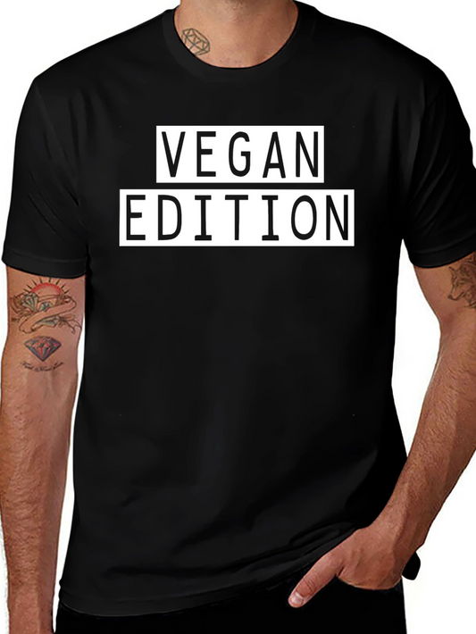 Vegan Edition Graphic Tee - Black Cotton T-Shirt
