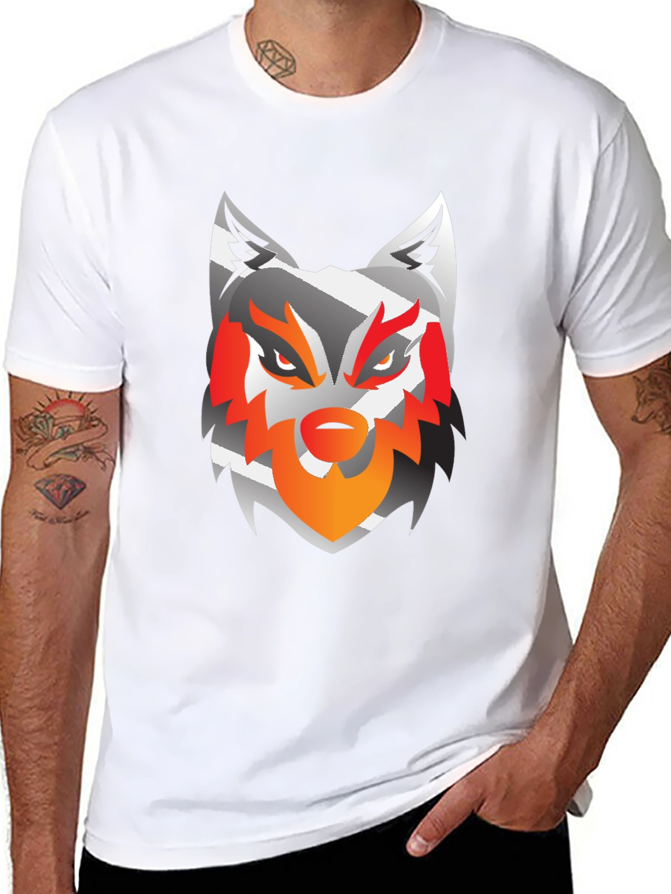 Bold Wolf Graphic Tee - Striking Design