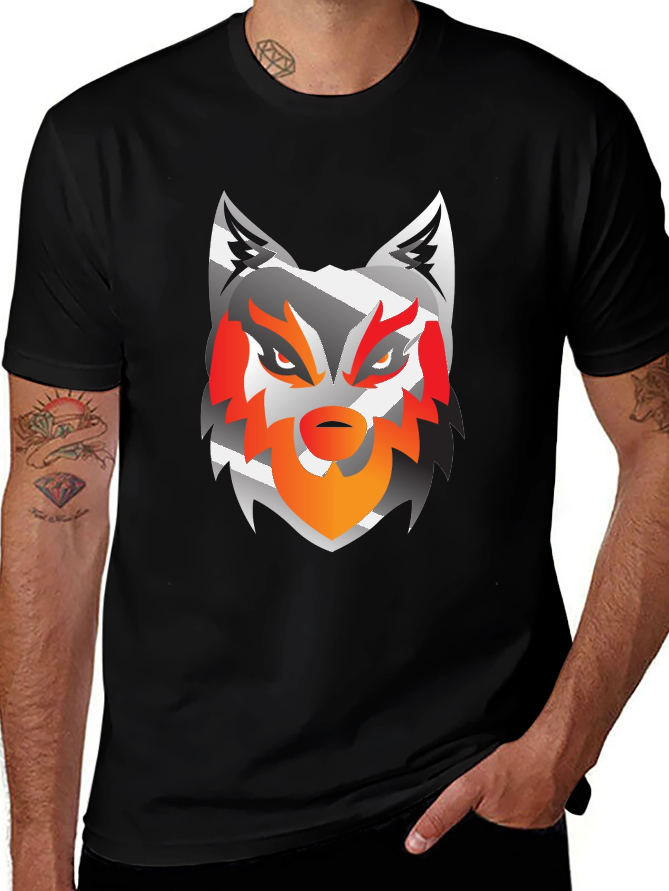 Bold Wolf Graphic Tee - Striking Design