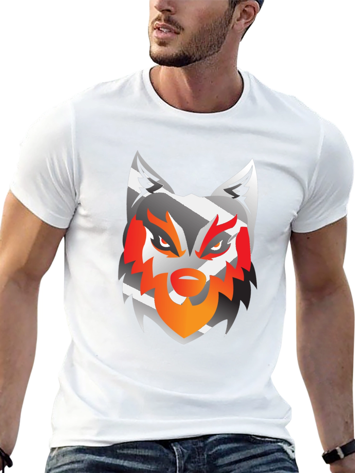 Bold Wolf Graphic Tee - Striking Design