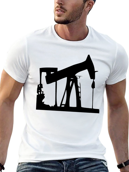 Black Oil Rig Graphic Tee - Mens