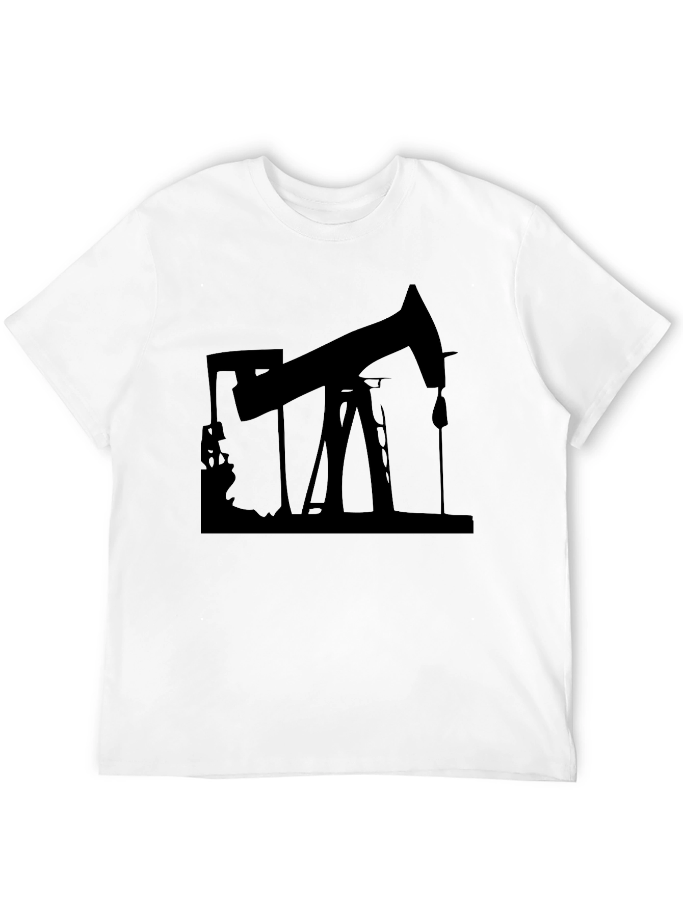 Black Oil Rig Graphic Tee - Mens