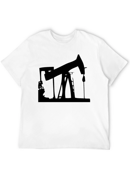 Black Oil Rig Graphic Tee - Mens