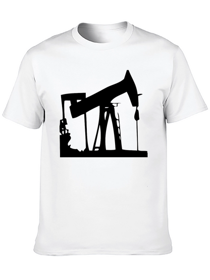 Black Oil Rig Graphic Tee - Mens