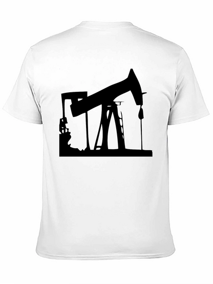 Black Oil Rig Graphic Tee - Mens