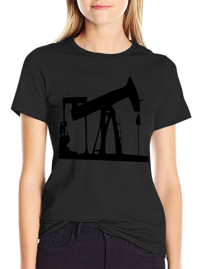Black Oil Rig Graphic Tee - Mens