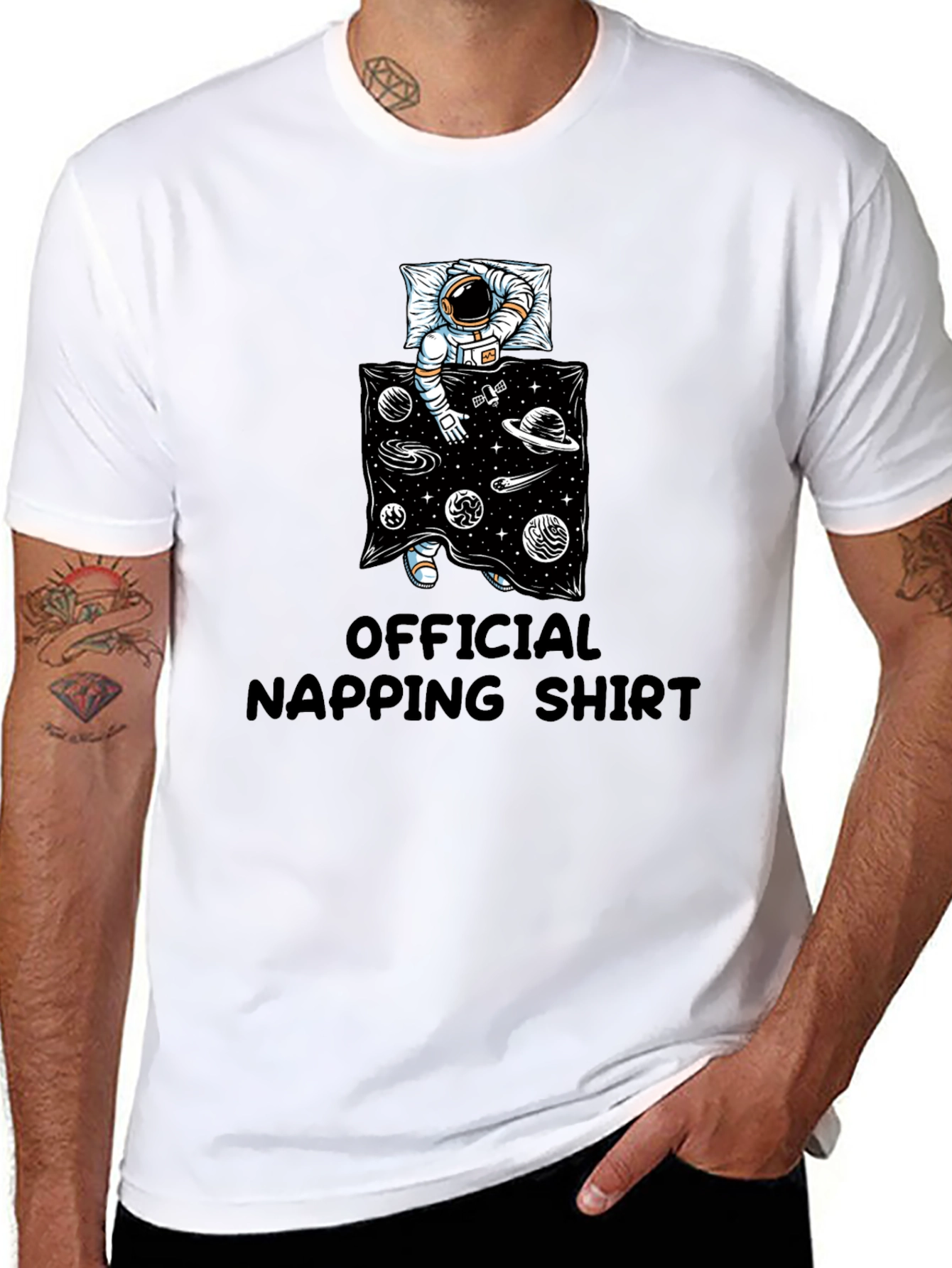 Astronaut Napping Shirt - Relax in Style