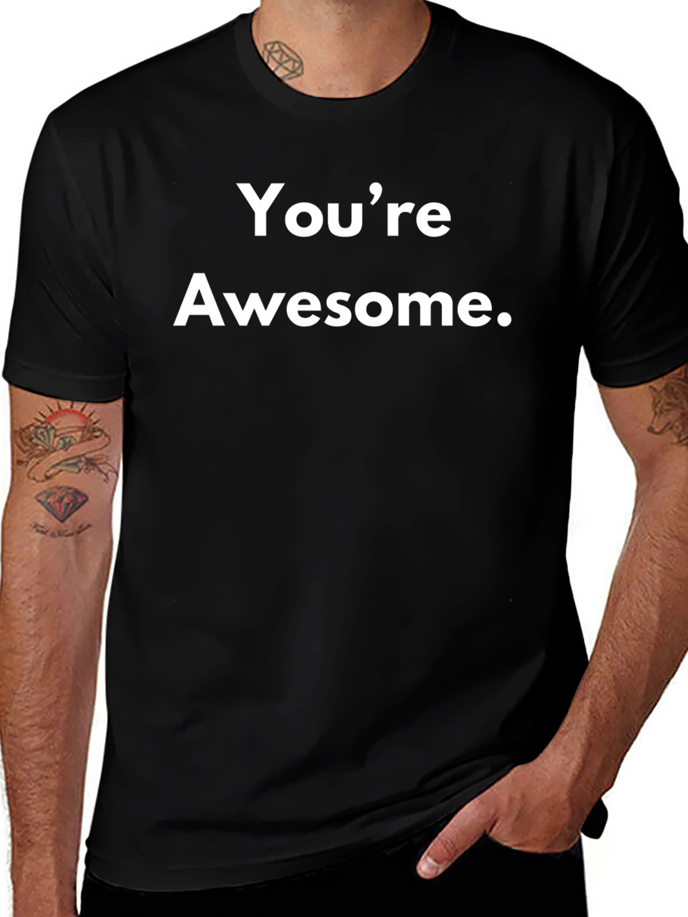 Youre Awesome T-Shirt - Motivational Black Tee
