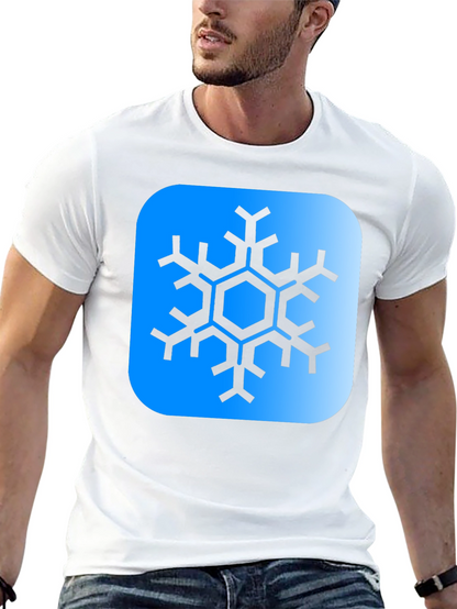 Snowflake Graphic Tee - Black Cotton Blend