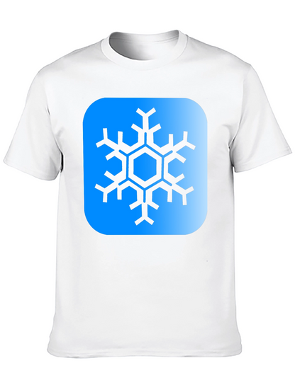Snowflake Graphic Tee - Black Cotton Blend