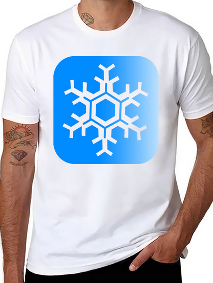 Snowflake Graphic Tee - Black Cotton Blend