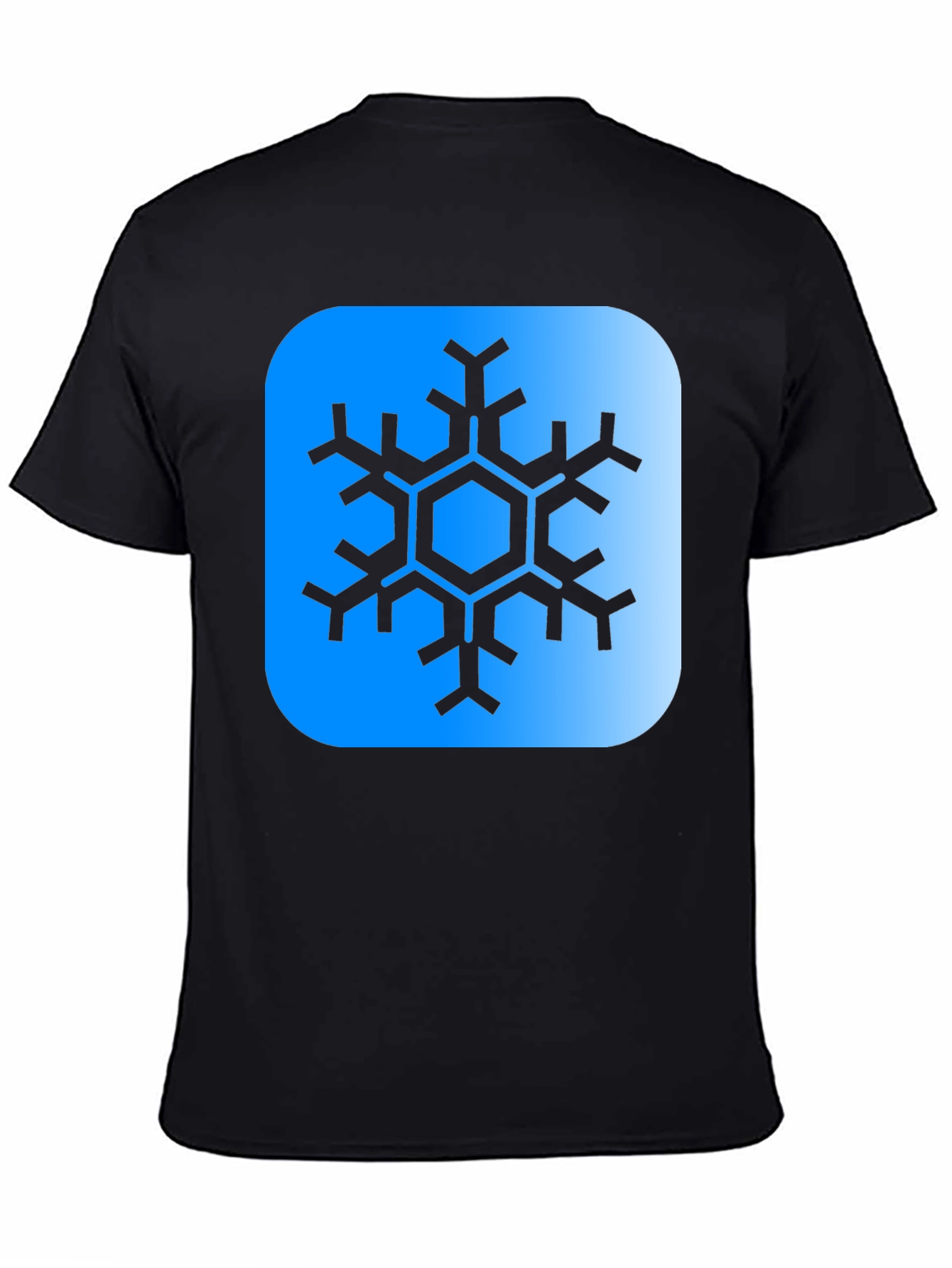 Snowflake Graphic Tee - Black Cotton Blend
