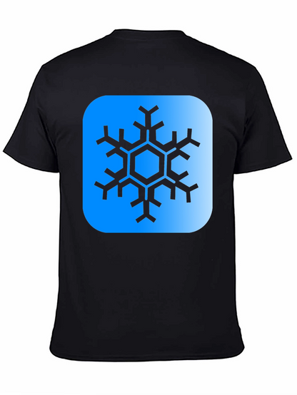 Snowflake Graphic Tee - Black Cotton Blend
