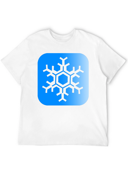 Snowflake Graphic Tee - Black Cotton Blend