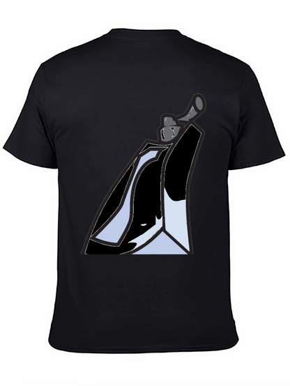 Abstract Graphic Tee - Black