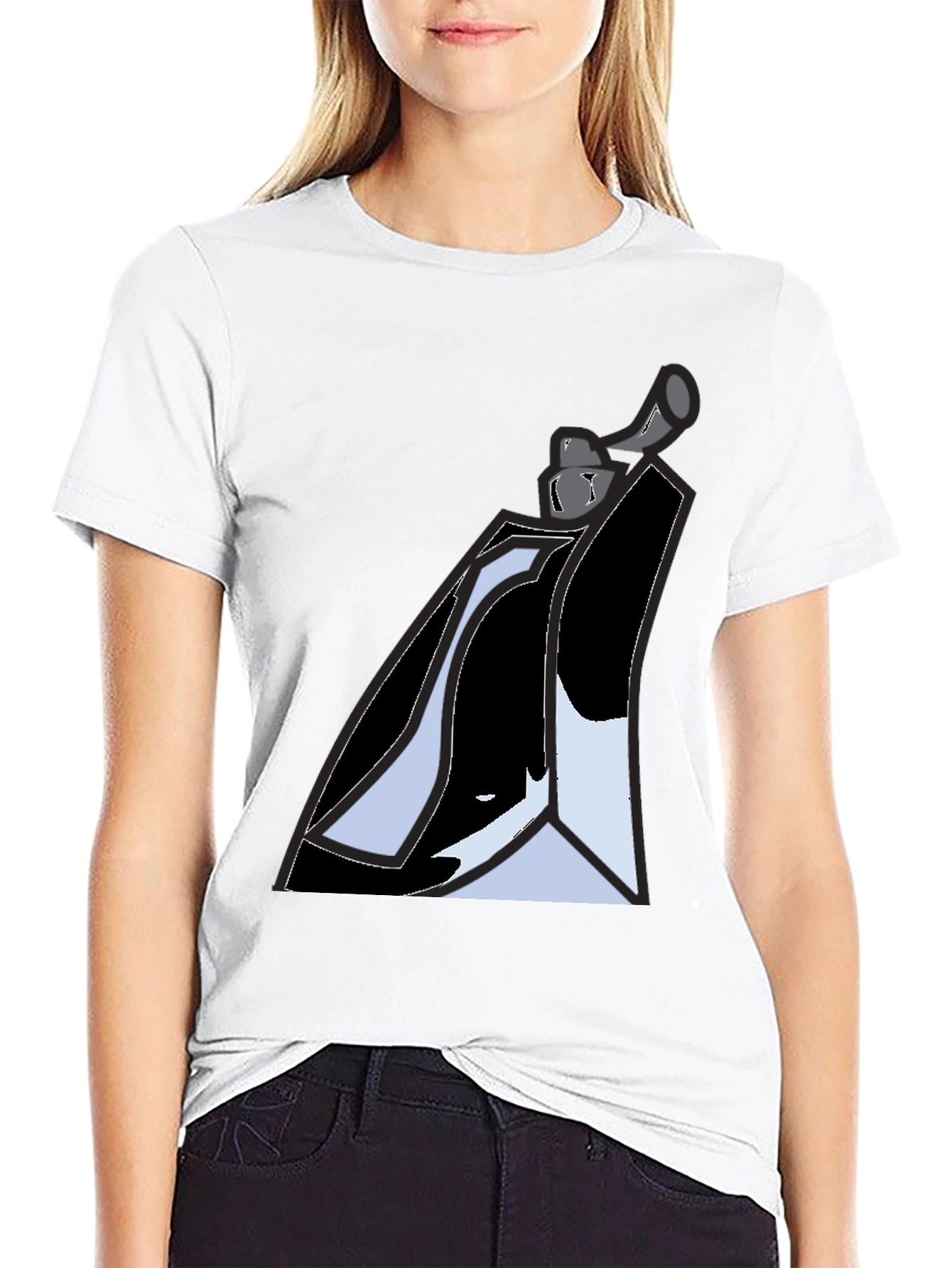 Abstract Graphic Tee - Black