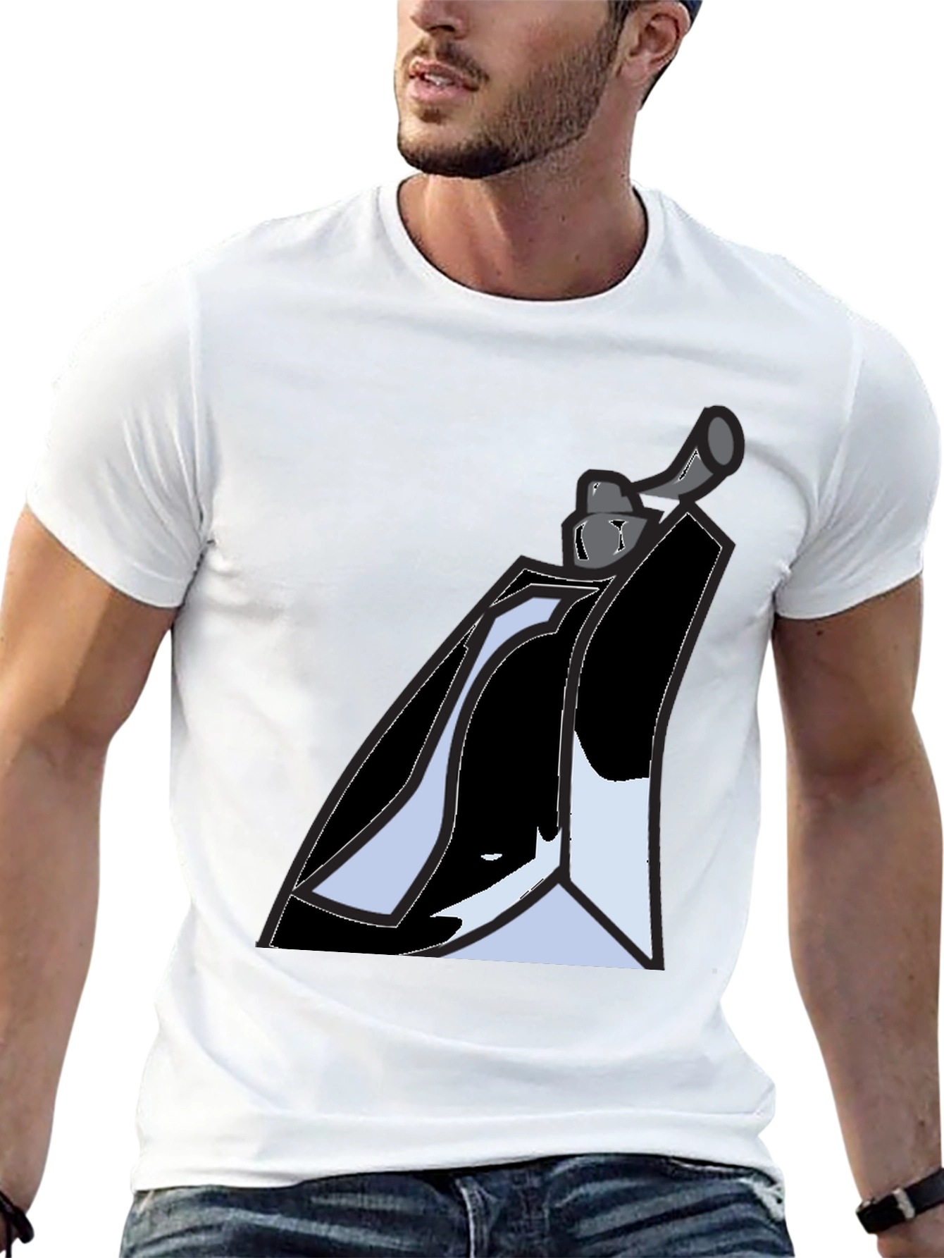 Abstract Graphic Tee - Black