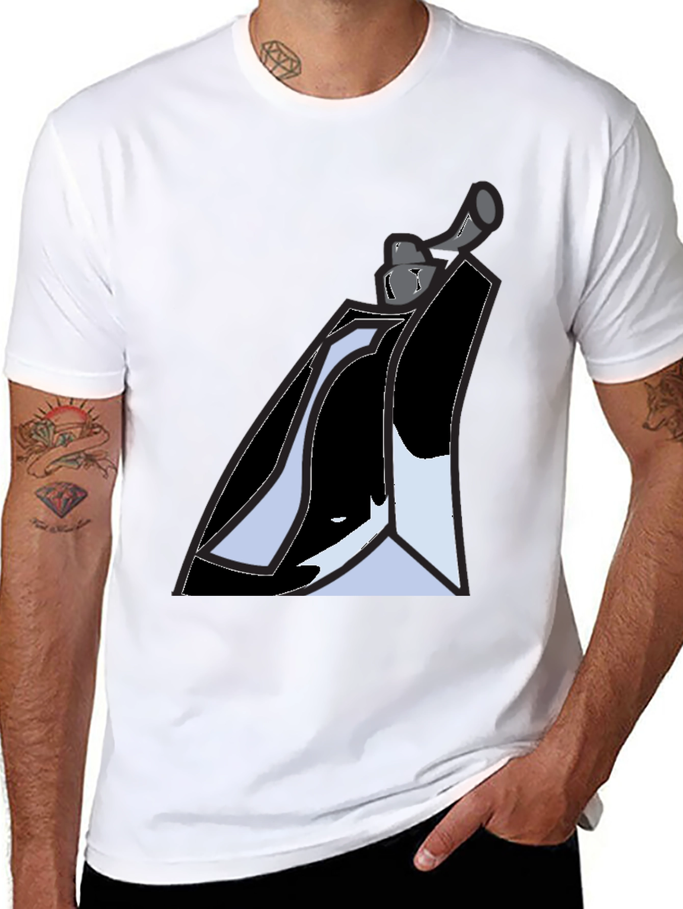 Abstract Graphic Tee - Black