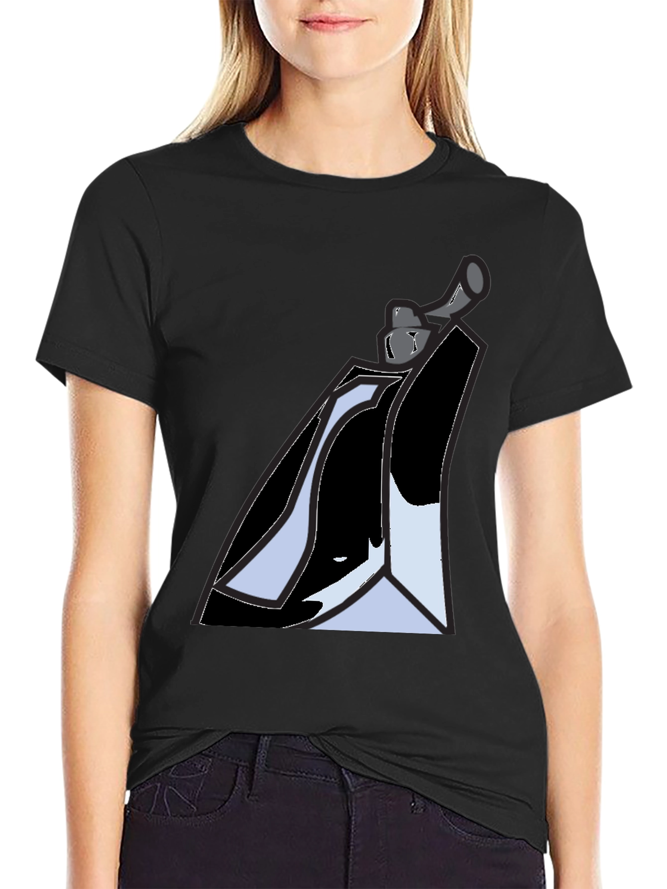 Abstract Graphic Tee - Black