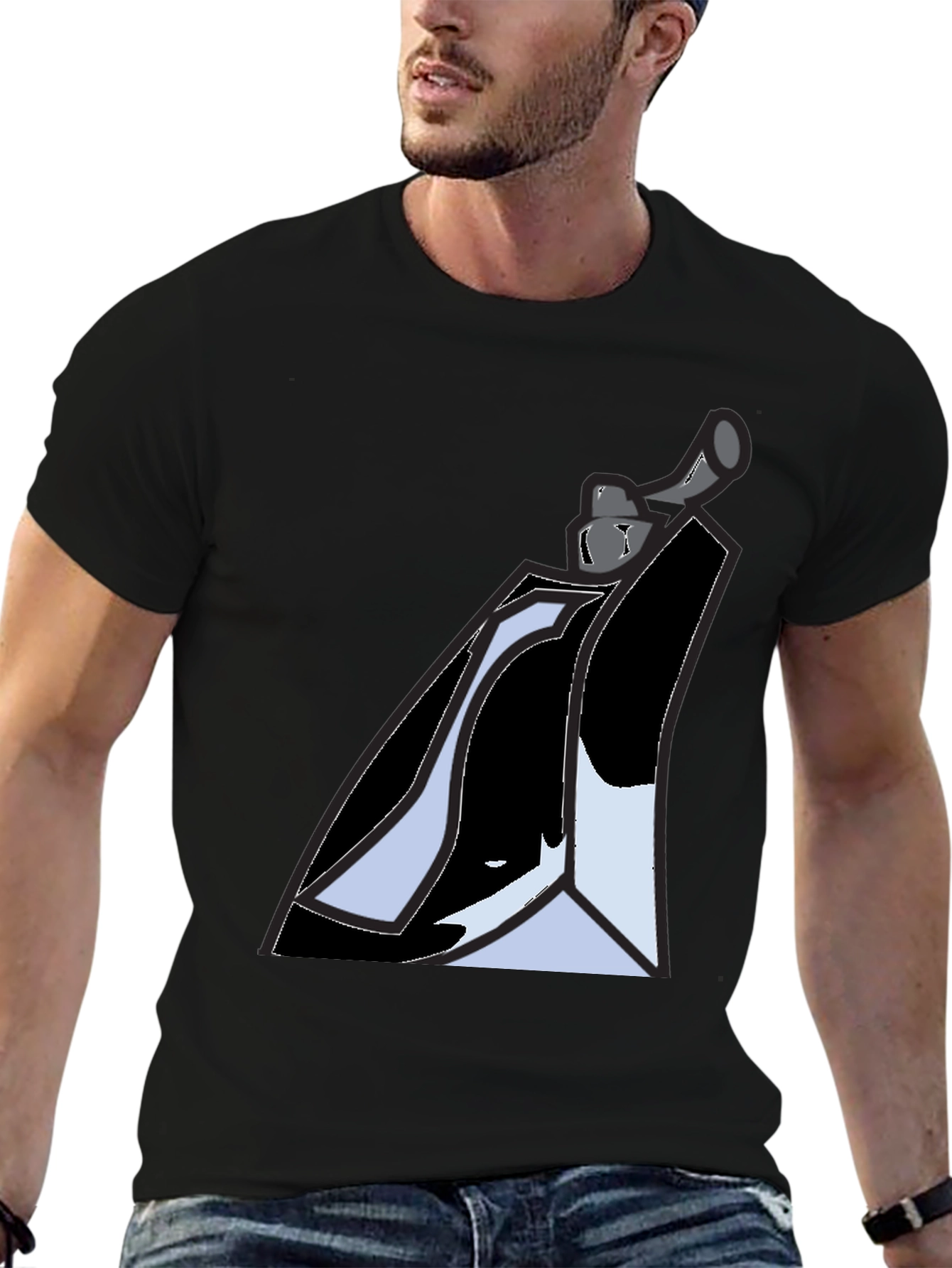Abstract Graphic Tee - Black