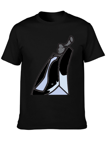 Abstract Graphic Tee - Black