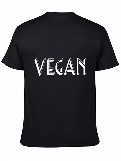 Vegan T-Shirt Black Cotton Blend Graphic Tee