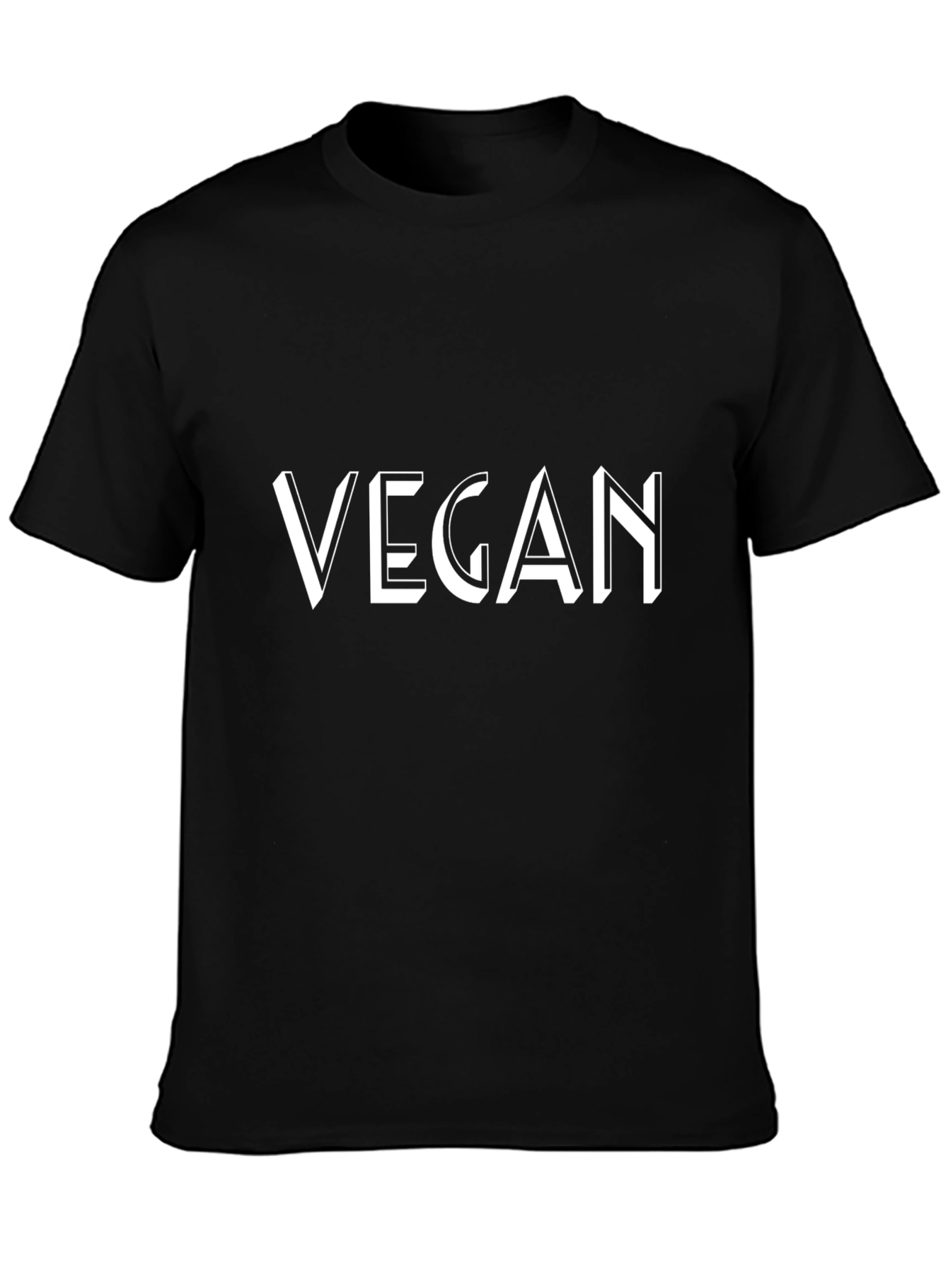 Vegan T-Shirt Black Cotton Blend Graphic Tee
