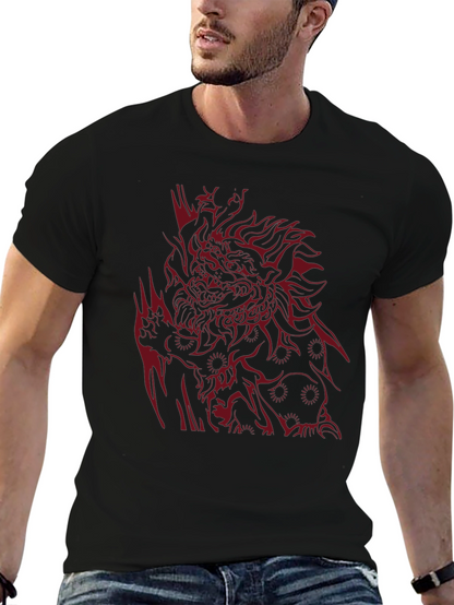 Bold Graphic Tee: Dragon Design
