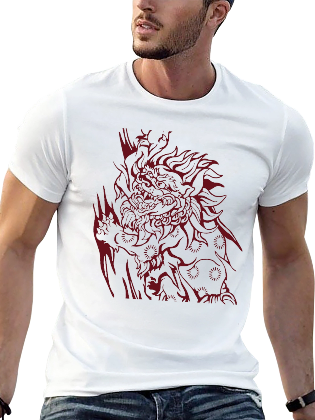 Bold Graphic Tee: Dragon Design