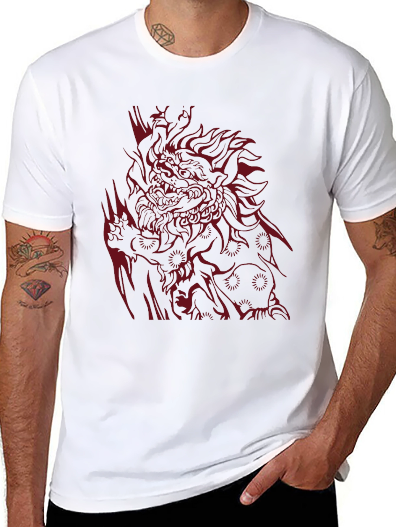 Bold Graphic Tee: Dragon Design