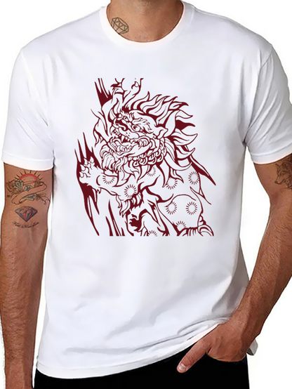 Bold Graphic Tee: Dragon Design