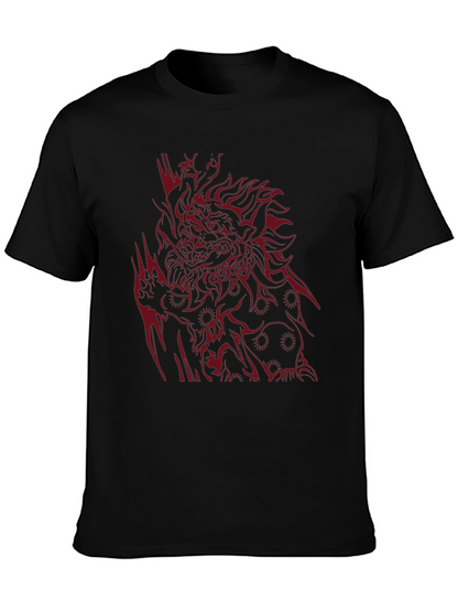 Bold Graphic Tee: Dragon Design
