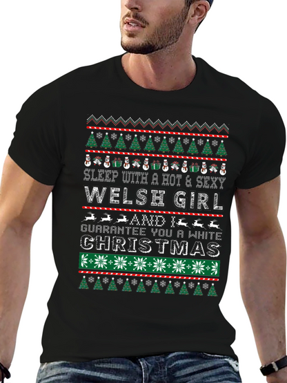 Welsh Girl Christmas Graphic Tee