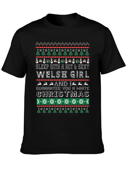 Welsh Girl Christmas Graphic Tee