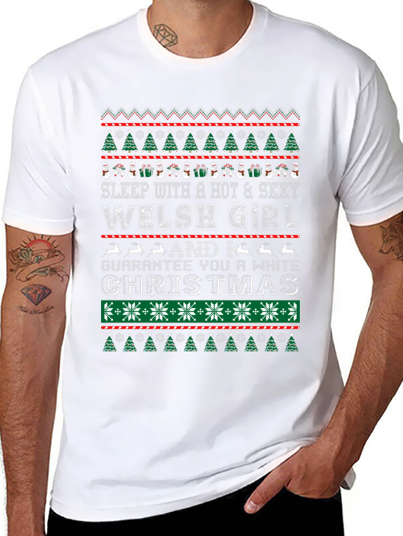 Welsh Girl Christmas Graphic Tee