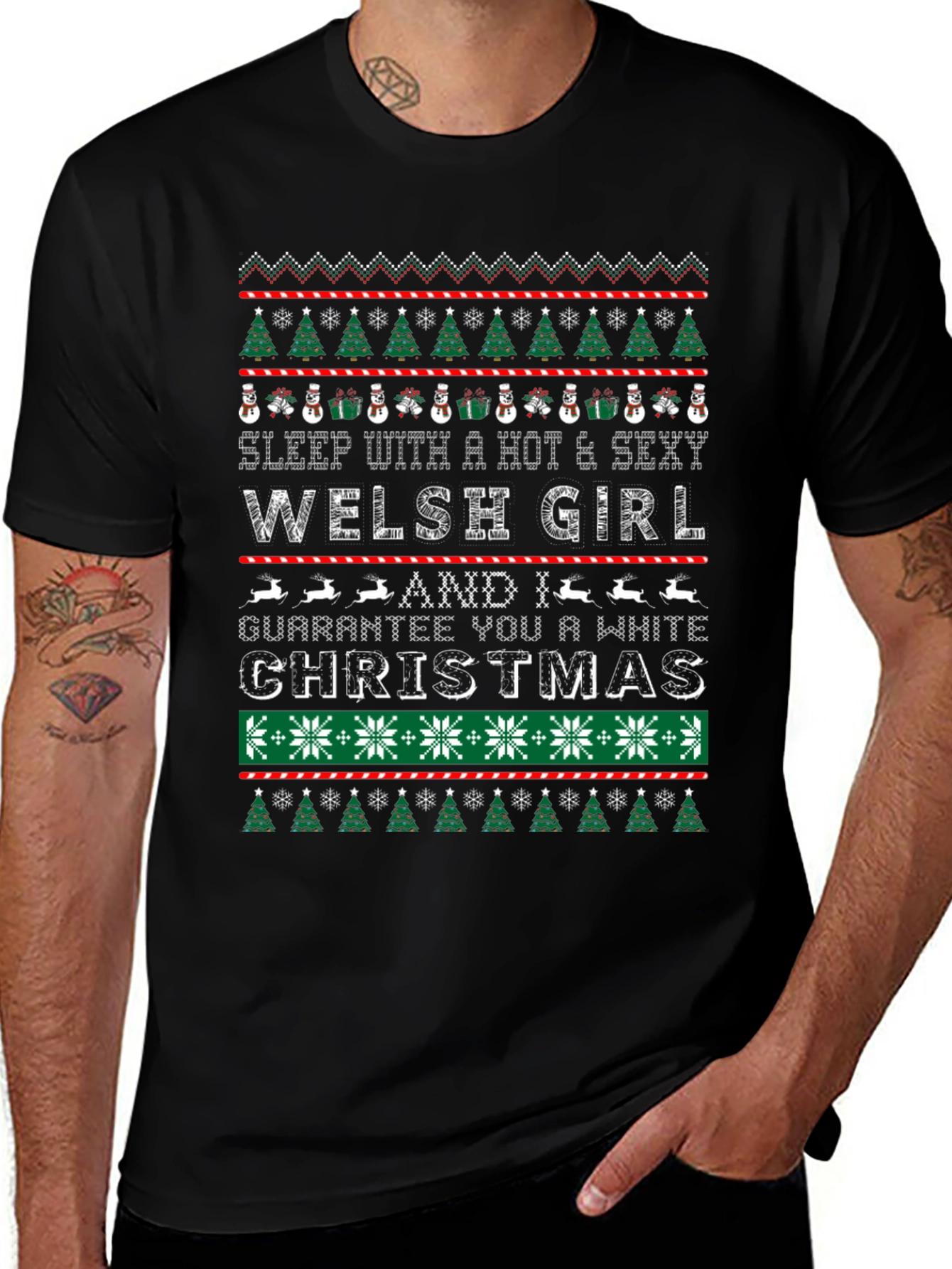 Welsh Girl Christmas Graphic Tee