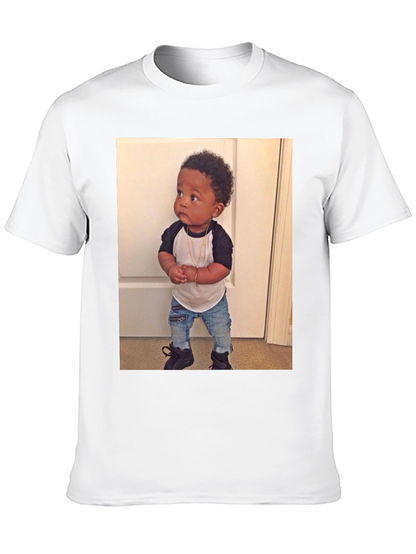 Black T-Shirt with Baby Image