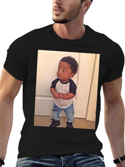 Black T-Shirt with Baby Image