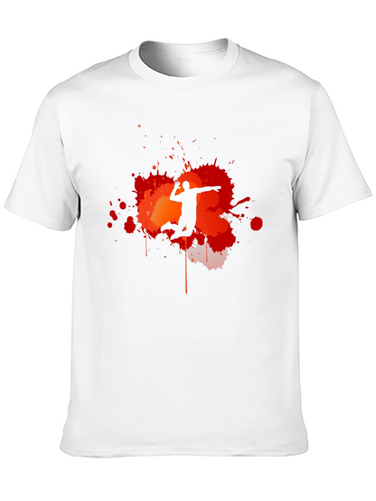 Volleyball Player Silhouette Graphic T-Shirt