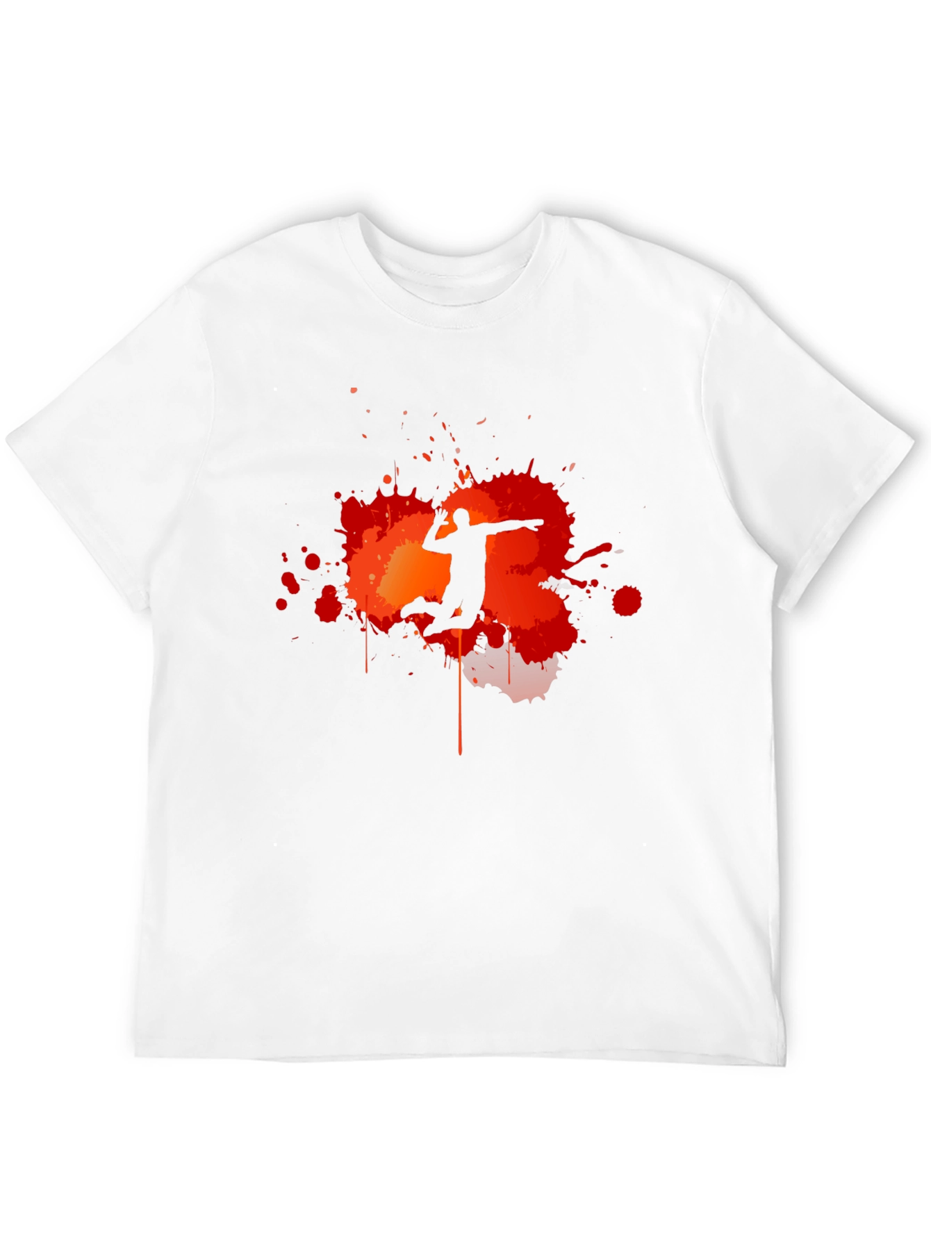 Volleyball Player Silhouette Graphic T-Shirt