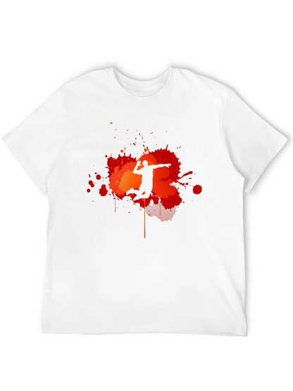 Volleyball Player Silhouette Graphic T-Shirt