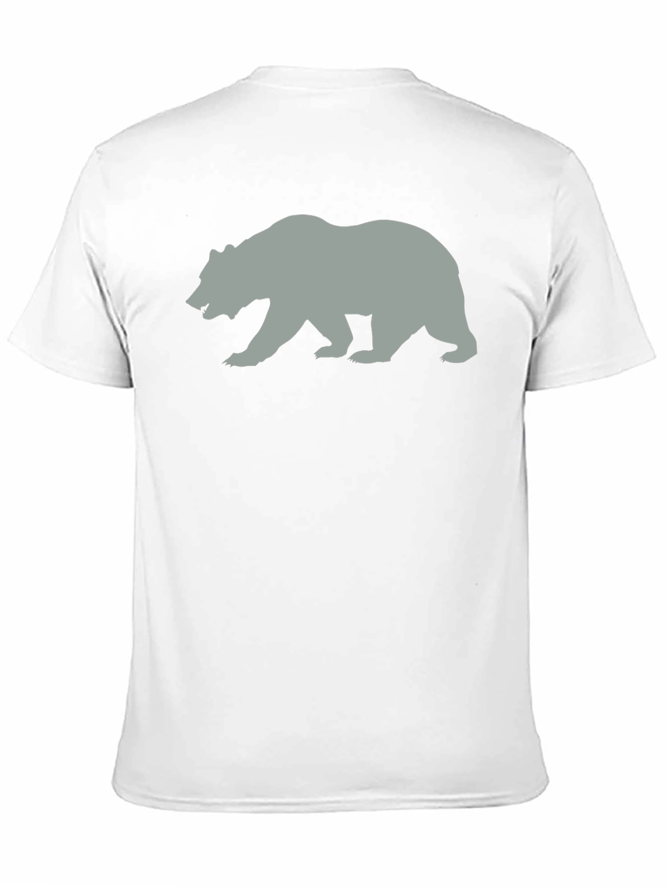 Bear Silhouette Graphic T-Shirt - Black
